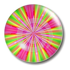 Pink Green Button Orb photo