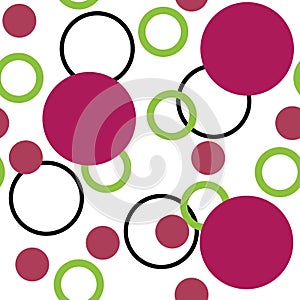 Pink and green circles.Abstract pattern.