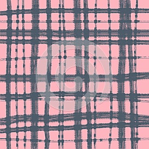 pink grey abstract vector pattern in a cage irregular lines vertical and horizontal brush strokes