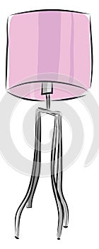 Pink and grey flore lamp vector illustration