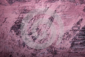 Pink Grunge background with paint brush marks.