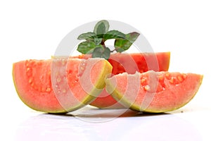 Pink guava slices