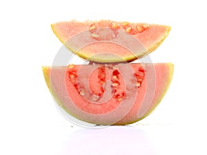 Pink guava slices