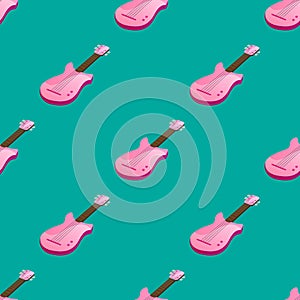 Pink guitar pattern