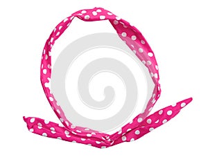 Pink hair band isolated on white background. This has clipping path
