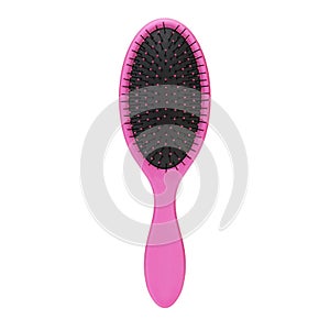 Pink hair brush