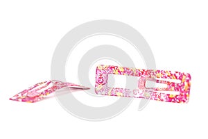 Pink hair clips