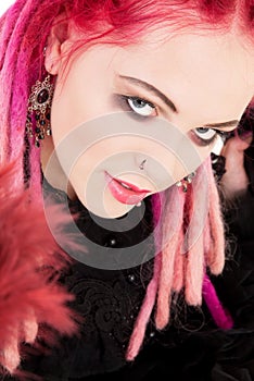 Pink hair girl