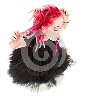 Pink hair girl