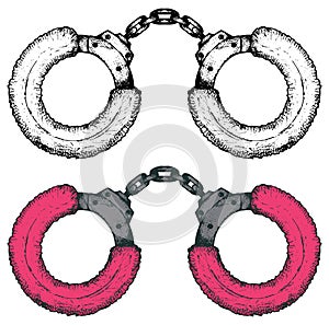 Pink handcuffs