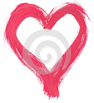 Pink handpainted heart photo