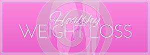 Pink Healthy Weight Loss Web Banner Background