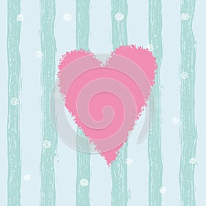 Pink heart confetti seamless pattern