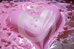 Pink heart foam. Generate Ai