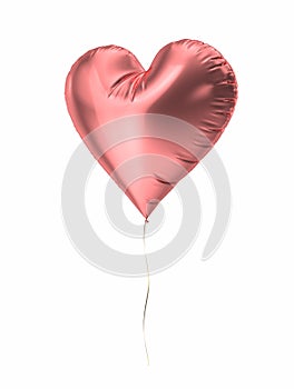 Pink Heart helium balloon. Valentine's day. Love symbol. Party Decoration