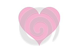 Pink heart icon on white background