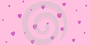 Pink heart shape on pink background