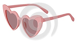 Pink heart-shaped sunglasses