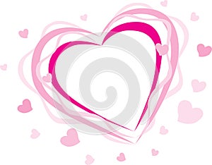 Pink heart silhouette