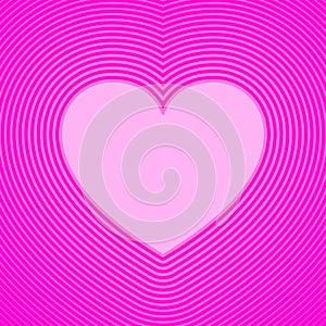 Pink heart symbol with offset lines photo