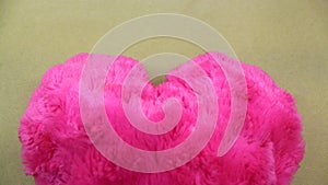 Pink heart for Valentine`s day, for international women`s day, for mother`s day, love, Kraft paper, card