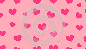 Pink heart vector background