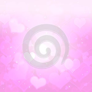 Pink hearts background