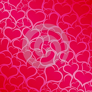 Pink hearts background