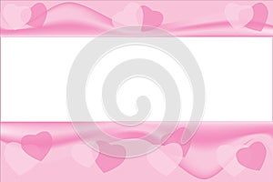 Pink hearts background with copyspace.