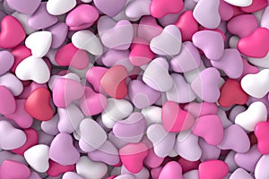 Pink hearts background. Valentine background.