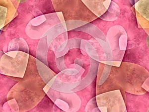 Pink Hearts Background Texture