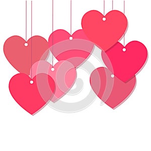 Pink Hearts decoration vector