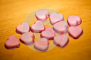 Pink hearts home made pills macro background fifty megapixels prints exstacy mdma