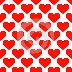 Pink hearts love seamless background pattern, Valentine day