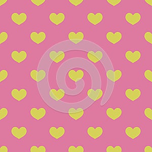 Pink hearts love seamless background pattern, Valentine day