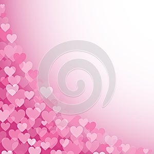 Pink hearts pattern 1