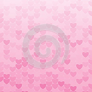 Pink hearts pattern background