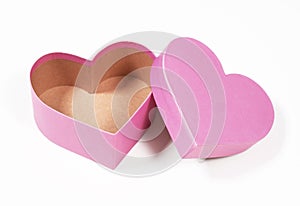 Pink heartshaped giftbox