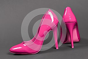 Pink high heels shoes