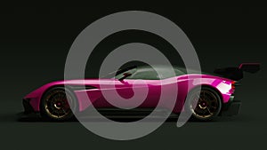 Pink High Performance Sports Car