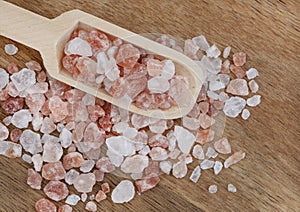 Pink Himalayan mountain rock salt