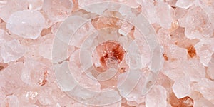 Pink Himalayan salt crystals.