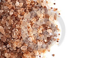 Himalayan Sea Salt on a Isolated White Background