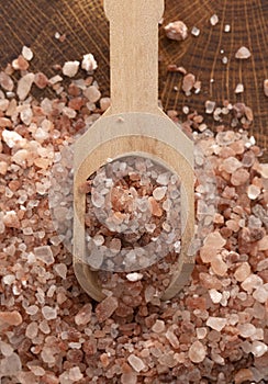 Himalayan Sea Salt on Wooden Butcher Block