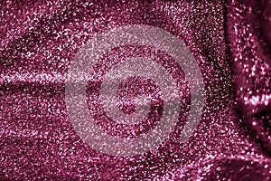 Pink holiday sparkling glitter abstract background, luxury shiny fabric material for glamour design and festive invitation