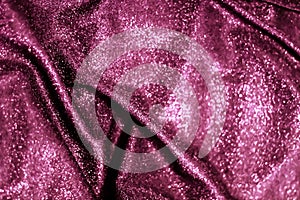 Pink holiday sparkling glitter abstract background, luxury shiny fabric material for glamour design and festive invitation