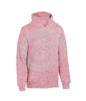 Pink hoodie isolated on white