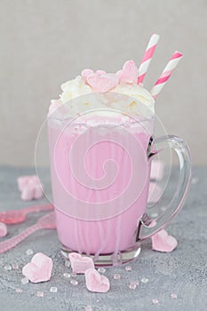 Pink hot chocolate / Milkshake