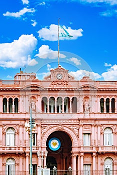 The Pink House Casa Rosada also known as Government House Casa de Gobierno. vertical photo