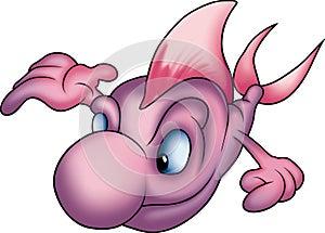 Pink humorous fish photo